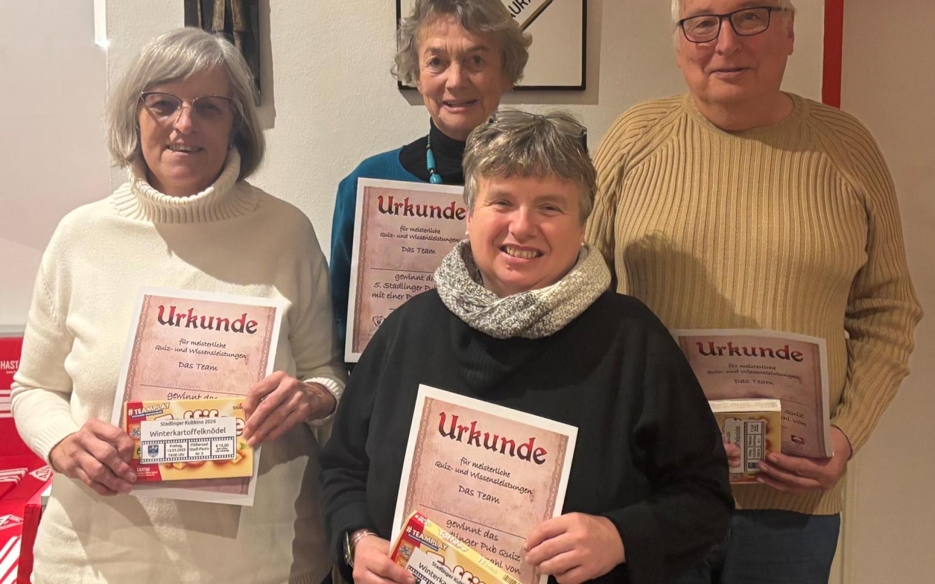 5. Stadlinger Pub Quiz Siegerfoto