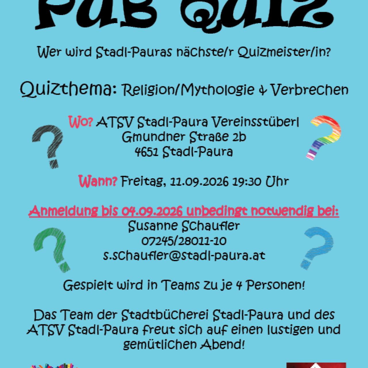 Pub Quiz 11.09.2026